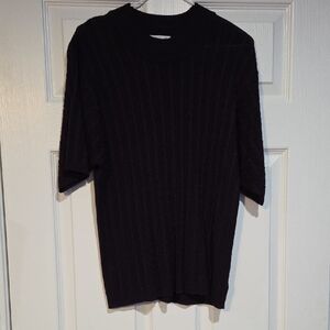 Elegant Black Crew Neck Sweater
